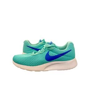 Nike Tanjun Teal Blue Mesh Running Shoes 6.5 Gorpcore Athleisure Sneakers